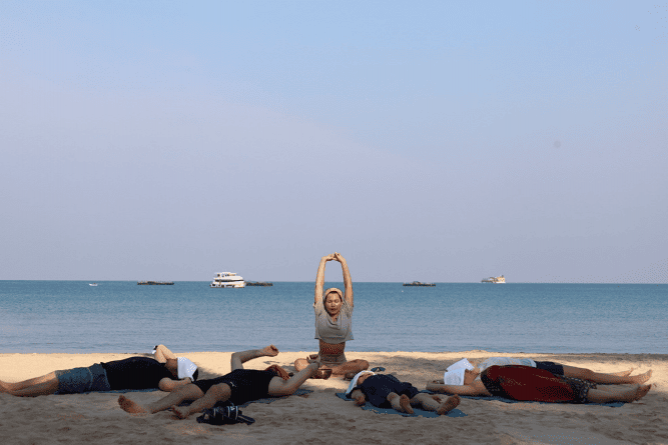 beach yoga in Patong, yoga classes Phuket, yoga near Patong Beach